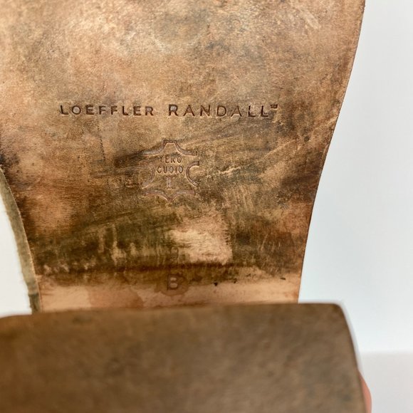 Loeffler Randall Ankle Booties 9 Khaki Green Gray Suede Leather Stacked Heel - Picture 15 of 16